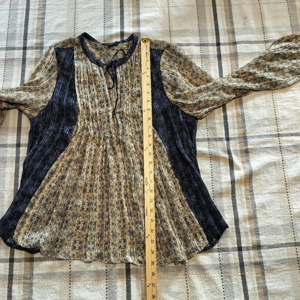 rag&bone Amaris floral peasant top Sz M Boho Chic Romantic Goth 70s Revival - Picture 5 of 6